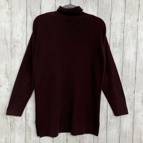 Reflections Spiegel Brown Long Sleeve Turtleneck Knit Warm 2 Piece Shirt Skirt - Picture 3 of 14